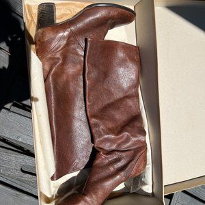 JCrew Brown Sutton Leather Knee high Boots